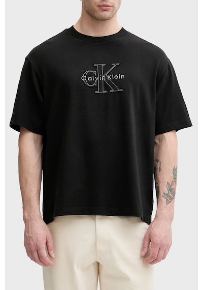 Calvin Klein % 100 Pamuk Relaxed Fit Logolu T Shirt Lv04rg814gub1 Erkek T Shirt Lv04rg814g Ub1 Siyah