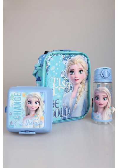 Dekomus Lisanslı Elsa Frozen "beslenme Çantası,beslenme Kabı Ve 500 Ml Trıtan Matara Okul Beslenme Seti Diğer