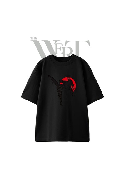 Taekwondo Kick Tasarım Baskılı Ünisex Siyah Oversize T-shirt