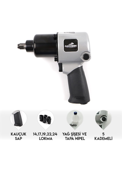Dawreek Havalı Somun Sıkma 650NM Dawreek Havalı Somun Sıkma 650NM