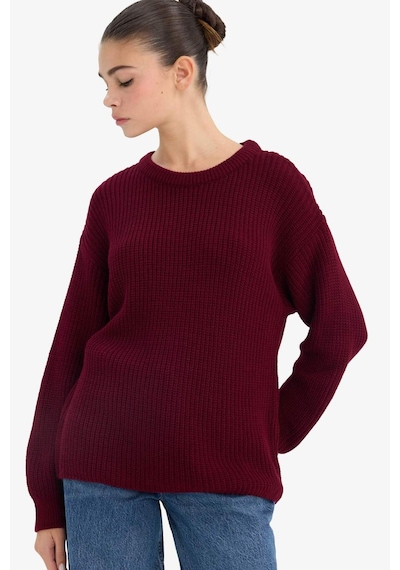 Defacto Regular Fit Bisiklet Yaka Selanik Kumaş Triko Kazak H6905az25wnbr196 Bordo-br196 Defacto Regular Fit Bisiklet Yaka Selanik Kumaş Triko Kazak H6905az25wnbr196 Bordo-br196