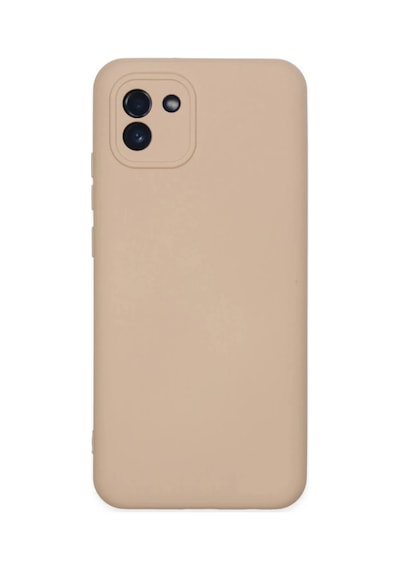 Samsung Uyumlu Galaxy A03 Uyumlu Kılıf Nano İçi Kadife Silikon - Pudra