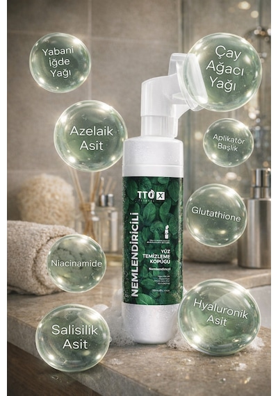 Tto X Nemlendirici Yüz Temizleme Köpüğü 200 Ml Hyaluronik Asitli Tüm Cilt Tipleri Için Günlük Kullanım