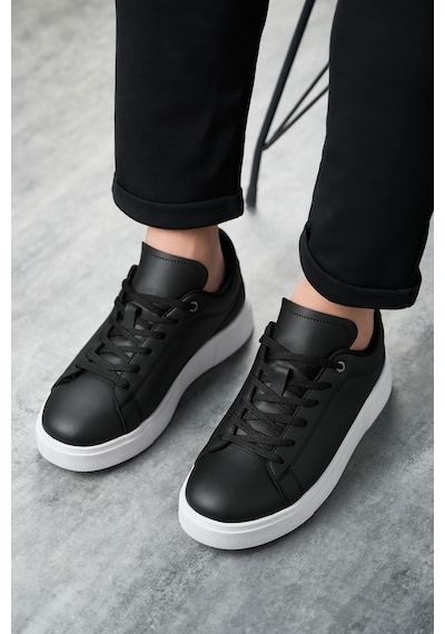 Günlük Erkek Sneaker Ayakkabı-205 Siyah - Beyaz
