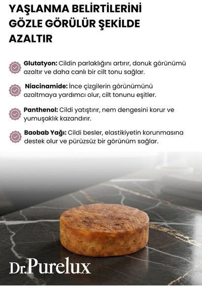 Yaşlanma Ve Kırışıklık Karşıtı, Dolgunlaştırıcı Serum Etkili - Peeling Etkili Süngerli Sabun Kabak Lifi - Lavanta