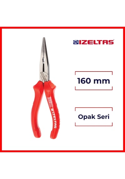 İzeltaş Izole Karga Burun Pense, 160 Mm Opak Seri,güvenli Ve Dayanıklı