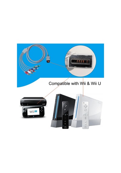 Wii U Multi Out 5rca 480p Hd Ses Video Kablosu 6 Ayaklar İçin Wii İçin Bileşen Kablosu Belirtilmemiş 90678645