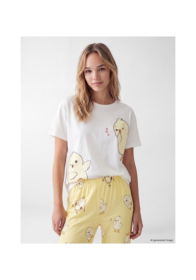 LC Waikiki Alıta Cıty Farkıyla Lcw Young Sarı Penye Baskılı Kısa Kollu Kadın Pijama Takım Sari - 929503776 Sari LC Waikiki Alıta Cıty Farkıyla Lcw Young Sarı Penye Baskılı Kısa Kollu Kadın Pijama Takım Sari - 929503776 Sari
