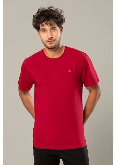 Weweus Bordo Logolu Erkek Modal Basic Tişört 239 Bordo