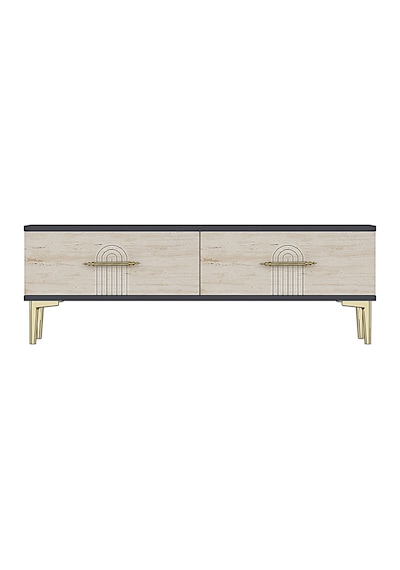 Tsa1215at - İdatv120 Tv Stand, Tv Sehpası Antrasit - Traverten 120cm