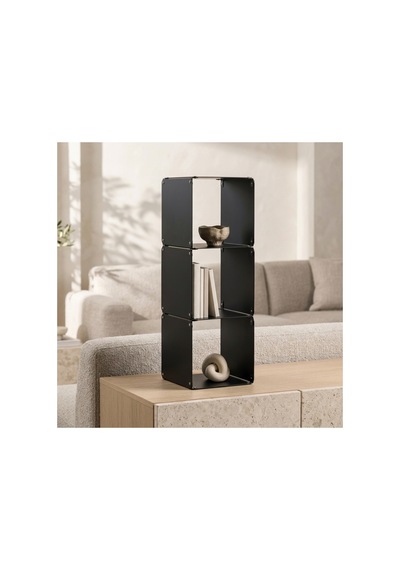 Node 3'lü Modüler Metal Tezgah Üstü Mutfak Rafı Ve Kahve Köşesi Standı 49x16 Cm Siyah - 943947129 Siyah