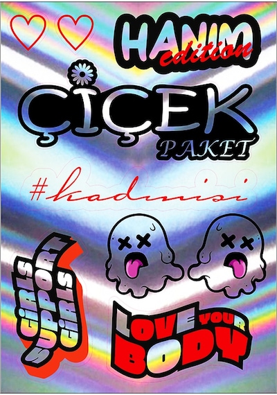 A5 Hologram Sticker 086 Tek Paket Çoklu Sticker