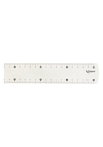 146109 30 Cm Trıple Desimetre Plastik Cetvel Çok Renkli