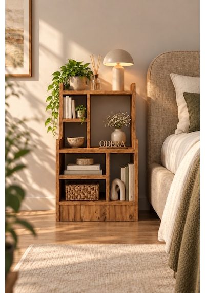 Odera Kahverengi Çok Bölmeli Raflı Komodin 42x30x70 Cm Açık Raflı Çok Amaçlı Yan Sehpa Ve Organizer Diğer Odera Kahverengi Çok Bölmeli Raflı Komodin 42x30x70 Cm Açık Raflı Çok Amaçlı Yan Sehpa Ve Organizer Diğer