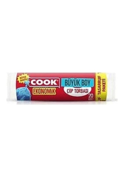 Cook Eko Büyük Mavi Çöp Poşeti 65 80 Cm 20 Li