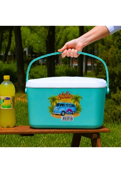 20 Lt Buzzy Baskılı Buzluk Termos 1179 Cooler Box -405 Turkuaz