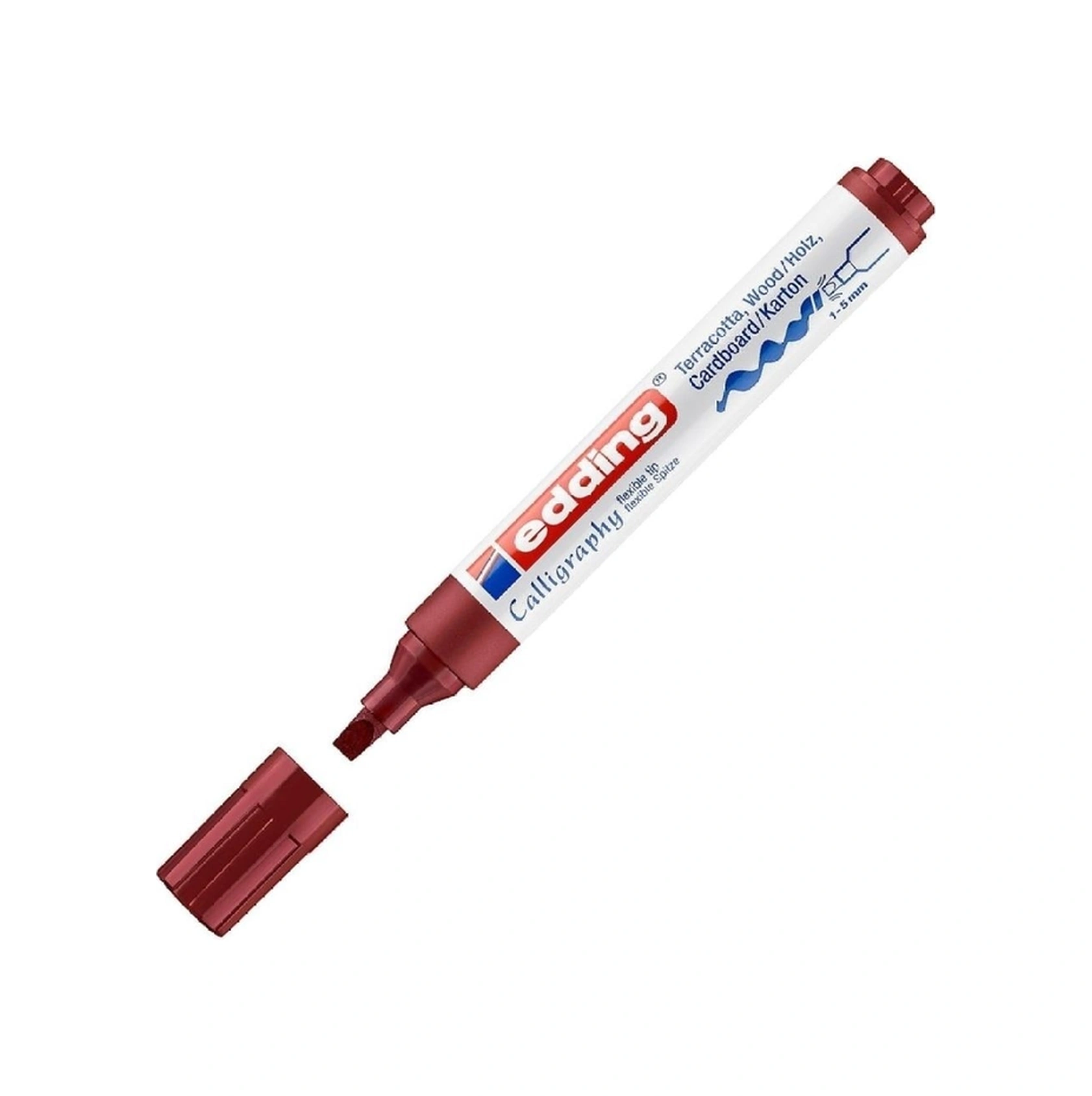 1455 Esnek Uçlu Kaligrafi Marker Kalem 5.0mm Bordo 046