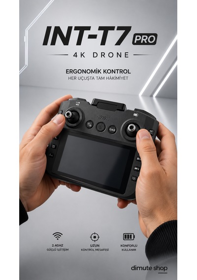 Katlanabilir 4k Kamera Drone Wifi Fpv, 360 Takla, Işık Sensörü Int-t7 Pro