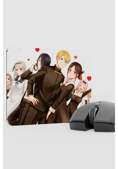 Kaguya Sama Anime V4 - 22x18 Gaming Kauçuk Kaymaz Taban Mouse Pad Fare Altlığı