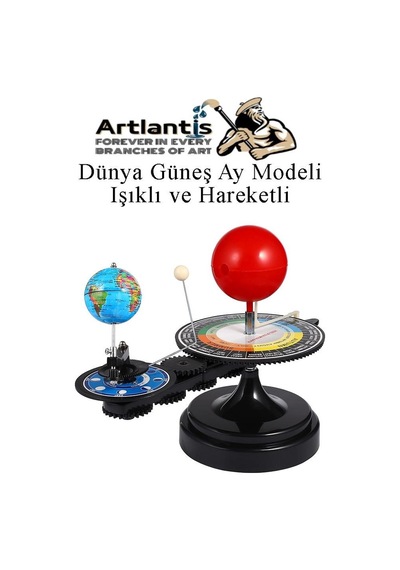 Dünya Güneş Ay Modeli Işıklı Ve Hareketli 1 Adet Güneş Sistemi Deney Seti Astronomi Solar Sistem Deney Seti