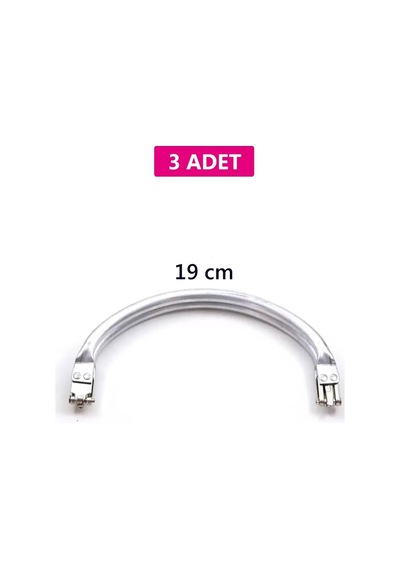 Z12concept Gizli Metal Oval Çanta Bursu - 3 Adet - 19 Cm - Metal Çanta Aparatı Çanta Aksesuarı