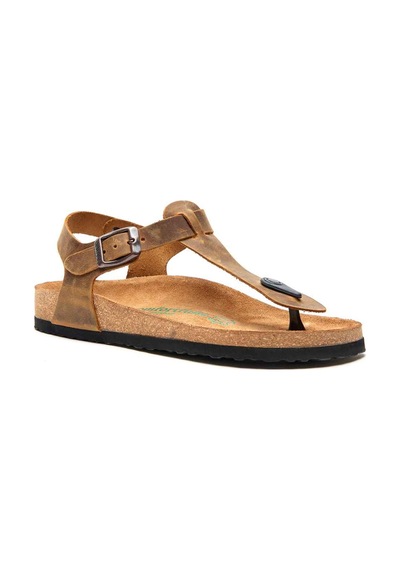 Comfortfusse Gerda - Kadın Ortopedik Hakiki Deri Sandalet Taba Yağlı Deri