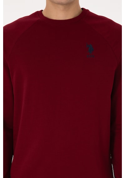 U.S. Polo Assn. Erkek Bordo Basic Sweatshirt 50308103-VR014