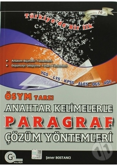 Gür Yayınları Paragraf Anahtar Kelimelerle Ösym Tarzı