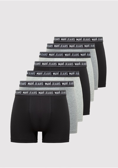 Mavi - 7li Siyah Basic Boxer 0912288-900 Siyah