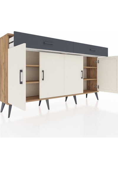 Arges Konsol 4 Raflı 2 Çekmeceli 4 Kapaklı 176x30x99 Çam-aytaşı/a Çam-aytaşı/antrasit Arges Konsol 4 Raflı 2 Çekmeceli 4 Kapaklı 176x30x99 Çam-aytaşı/a Çam-aytaşı/antrasit