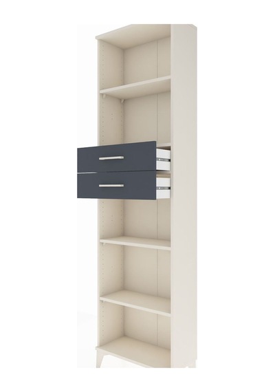 Arges Dolap 4 Raflı 2 Çekmeceli 60x30x221 Aytaşı-antrasit Aytası
