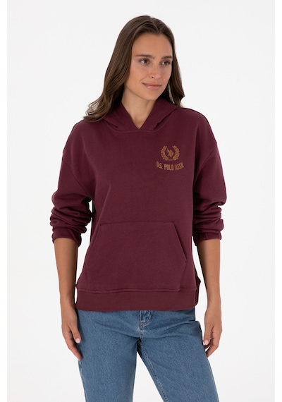 U.S. Polo Assn. Kadın Bordo Kapüşonlu Sweatshirt 50307796-VR177