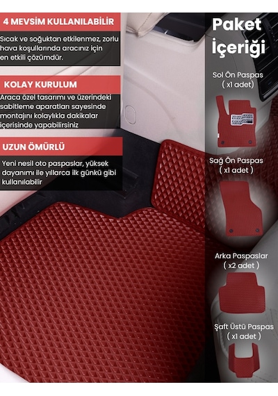 Volkswagen Polo 6n2 2000-2001 Uyumlu Eva Paspas Tam Set Oto Paspas,araca Özel,tam Koruma 409