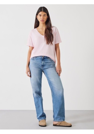 Superlife Kadın V Yaka Tshirt Spr24tsk45 Pudra