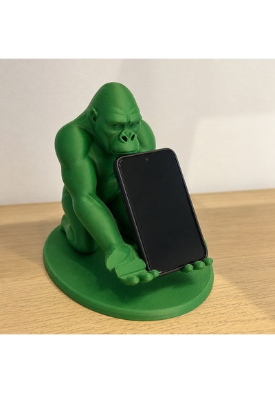 3d Baskı Goril Telefon Tutucu - Kaslı Goril Masaüstü Telefon Standı-yeşil Diğer
