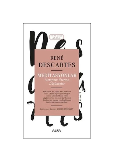 Meditasyonlar Rene Descartes 9786051711652