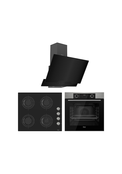 Ferre Fryart CS Serisi XE63MI - CS205 - D063 Ankastre Set Inox - Siyah