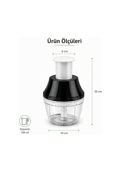 Basmalı El Rondosu 3 Bıçaklı Doğrayıcı Manuel Rondo Pratik Mutfak Doğrayıcı Sebze Soğan Sarımsak Parçalayıcı Paslanmaz Çelik Bıçaklı Mini Rondo Çok Renkli