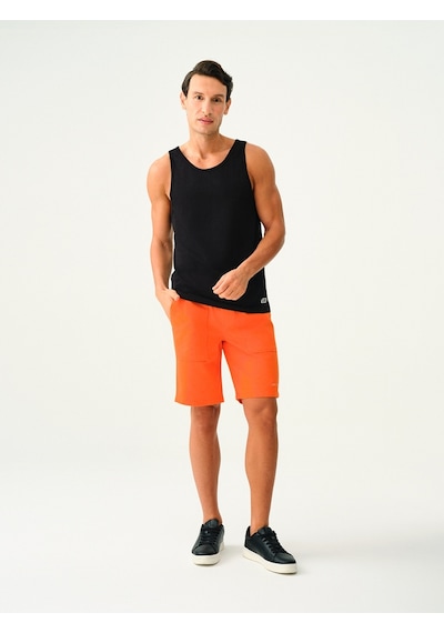 Regular Fit Erkek Şort Turuncu