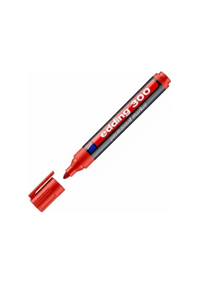 Edding E-300 Permanent Markeryuv. Uç 1.5-3mm Kırmızı 16'li Paket