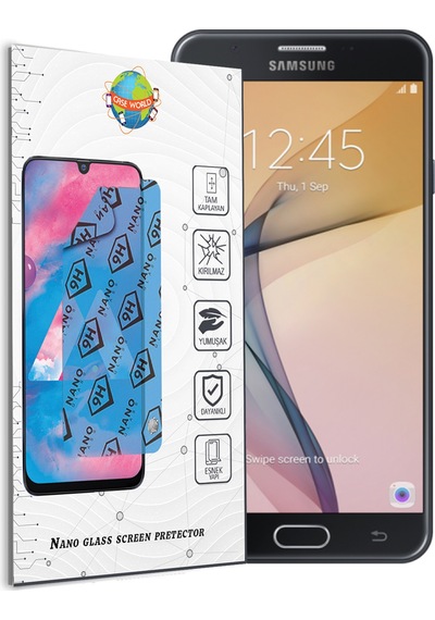 Samsung Uyumlu Galaxy J7 Prime Nano Ekran Koruyucu Kırılmaz Esnek Cam