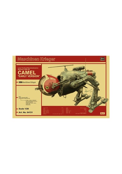 Hasegawa 64131, 1/20 Lum-168 Camel Luna Tactical Reconnaissance Machine Plastik Maketi