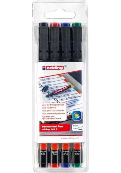 Edding 140S Asetat Kalemi 4'Lü Paket