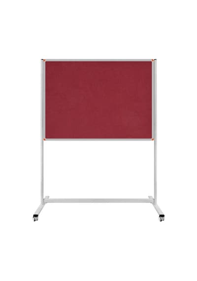 Panda 90 x 180 CM Tek Taraflı Sabit  -  Tekerlekli Ayaklı Bordo Kumaşlı Pano - pan182