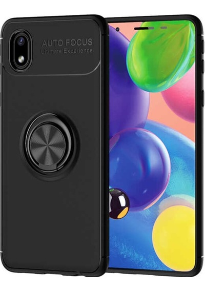 Samsung Uyumlu Galaxy A01 Core Kılıf Yüzüklü Magnetli Ravel Case