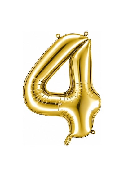 4 Rakam Folyo Balon Altın Rengi 36 Cm