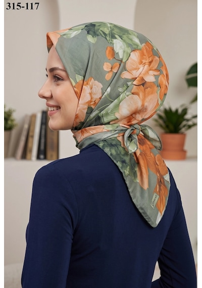 Sharell Desenli Soft Pamuk Eşarp 315-117 Çok Renkli