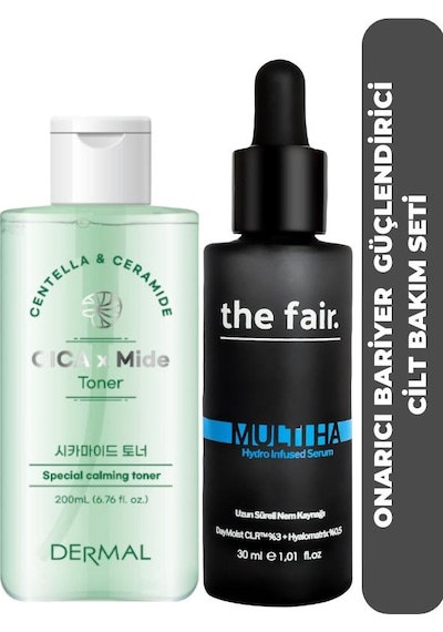 The Fair Hiyalüronik Asit Cilt Serumu Dermal Cica Seramid Onarıcı Tonik Set