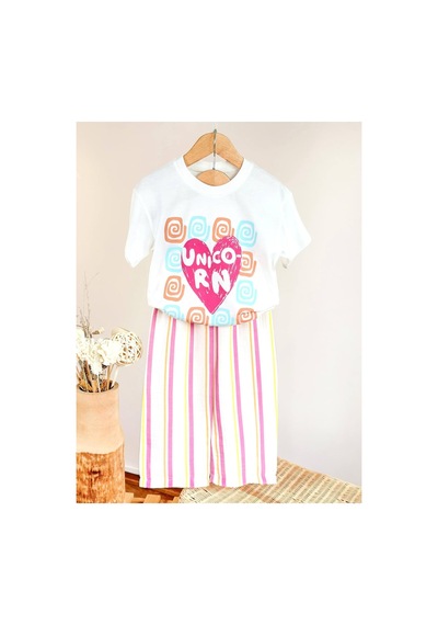 Poala Kids Colorful Unicorn Takım Çok Renkli