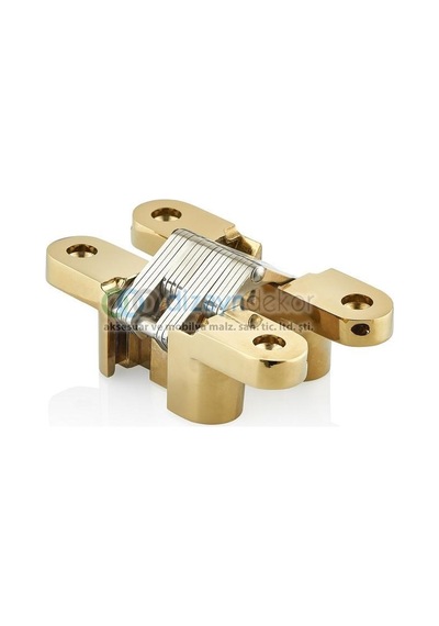 118 X 25 Mm Altın Sarı Gizli Akordiyon Kapı Menteşesi